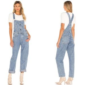 Free People Ziggy Denim Overalls in Powder Blue